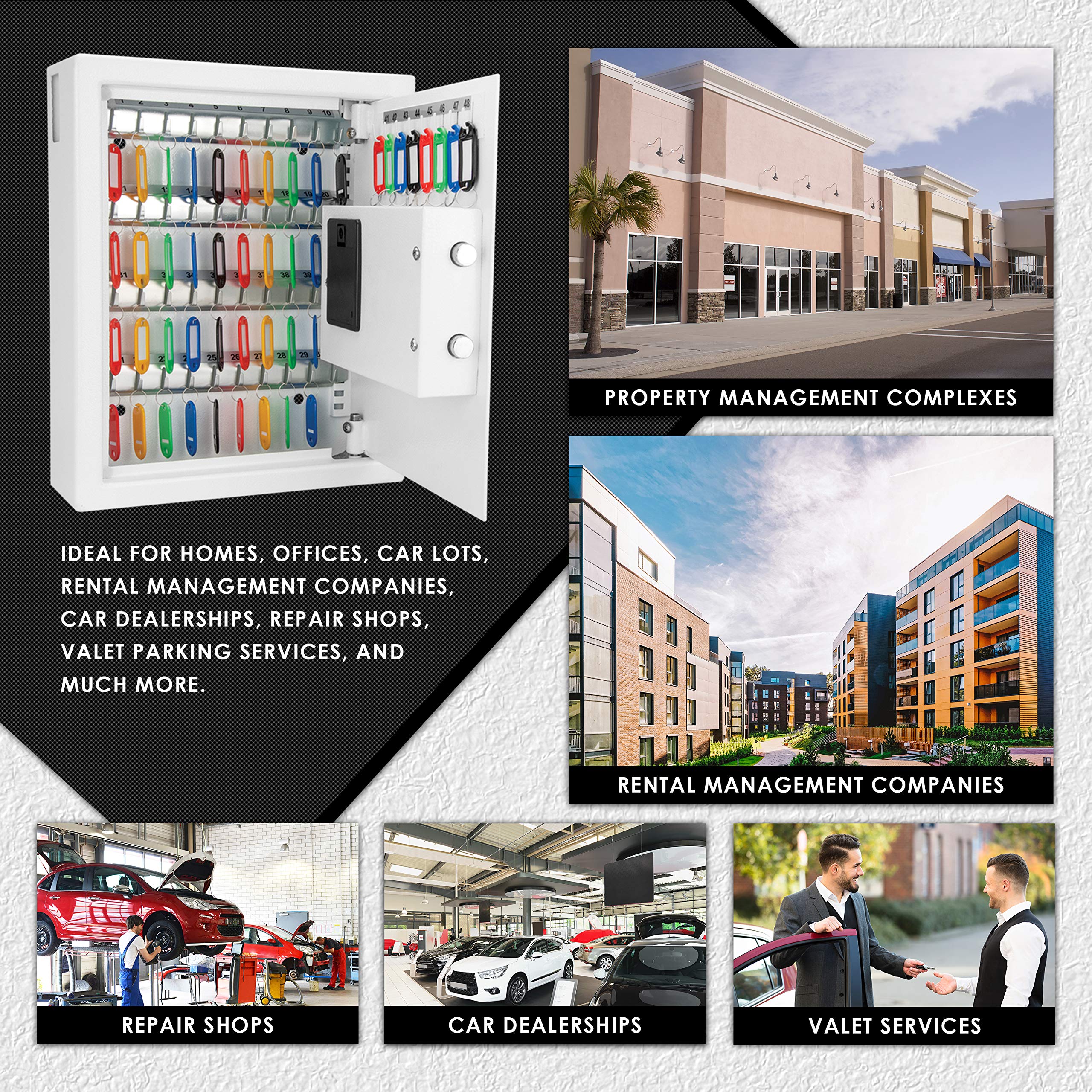 Snapklik.com : Barska 48-Key Wall Mount Key Cabinet Safe Digital Keypad ...