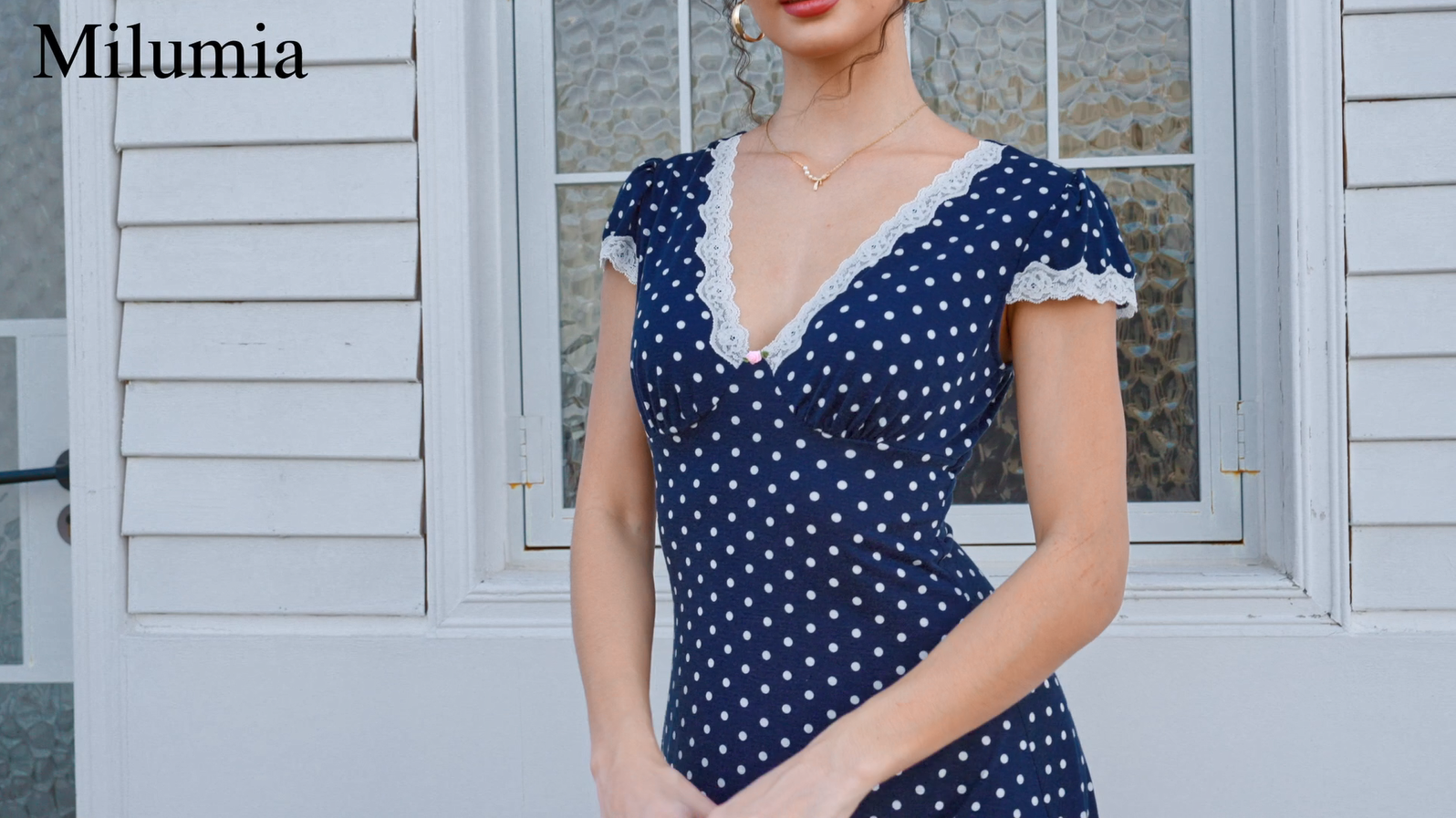 polka dot dress blue and white It Was All A Dream Light Strapless Midi Dress, Large - The Mint Julep Boutique Fitted bodice Navy and White Polka Dot