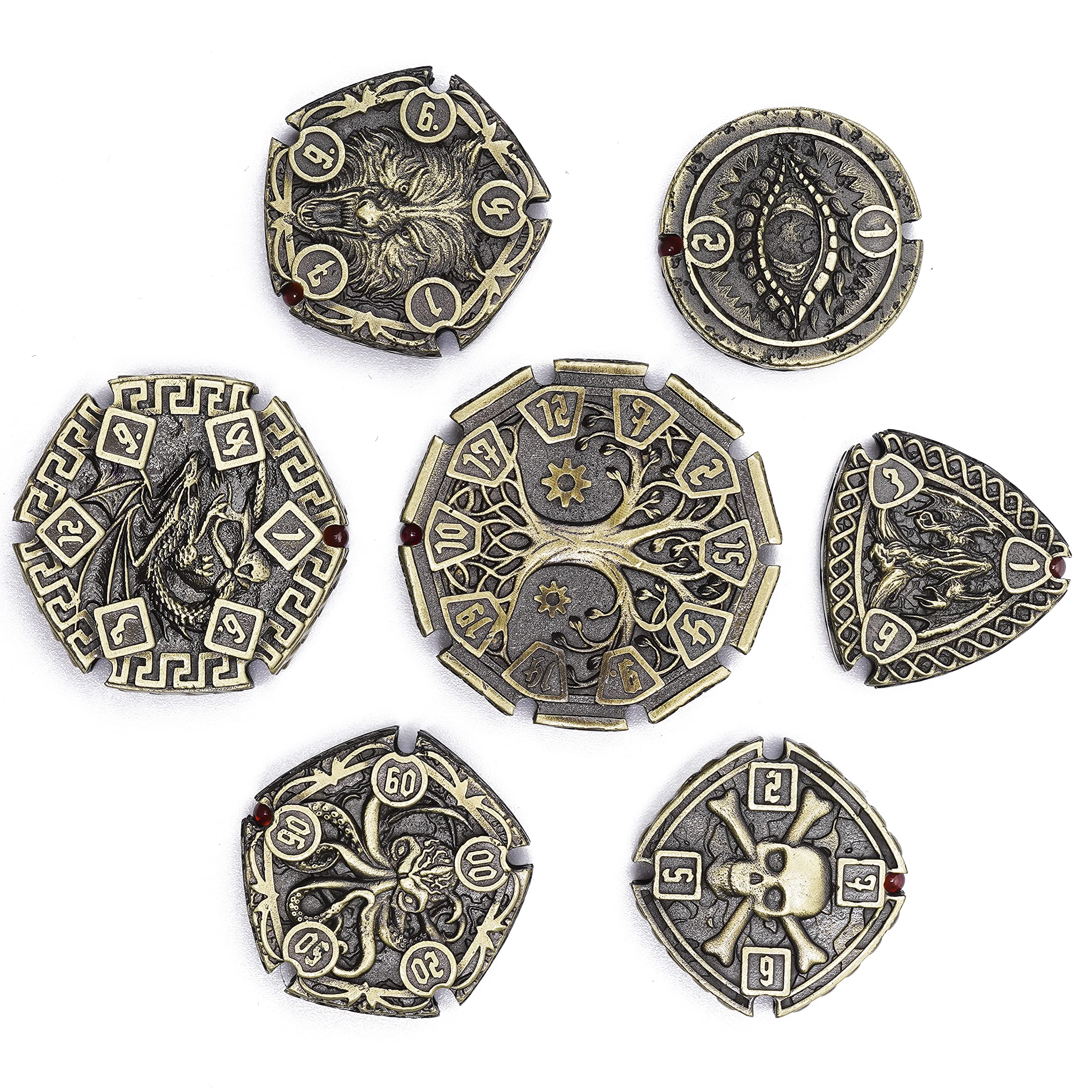 Amazon.co.jp: ZERMAL ダンジョンズアンドドラゴンズ ダイス DND ダイスセット メタルダイスセット D&D D20  多面体サイコロ DND RPG MTG ダンジョンアンドドラゴンズテーブルボードロールプレイングゲーム (古代ブロンズバッジダイス) : おもちゃ