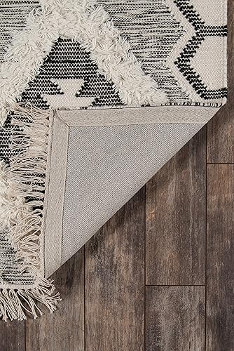 Miniatura 4 de Novogratz by Momeni Rugs Indio - Alfombra indio 100% de lana hecha a mano, contemporánea, 2 pies 3 pulgadas x 7 pies 10 pulgadas, color negro