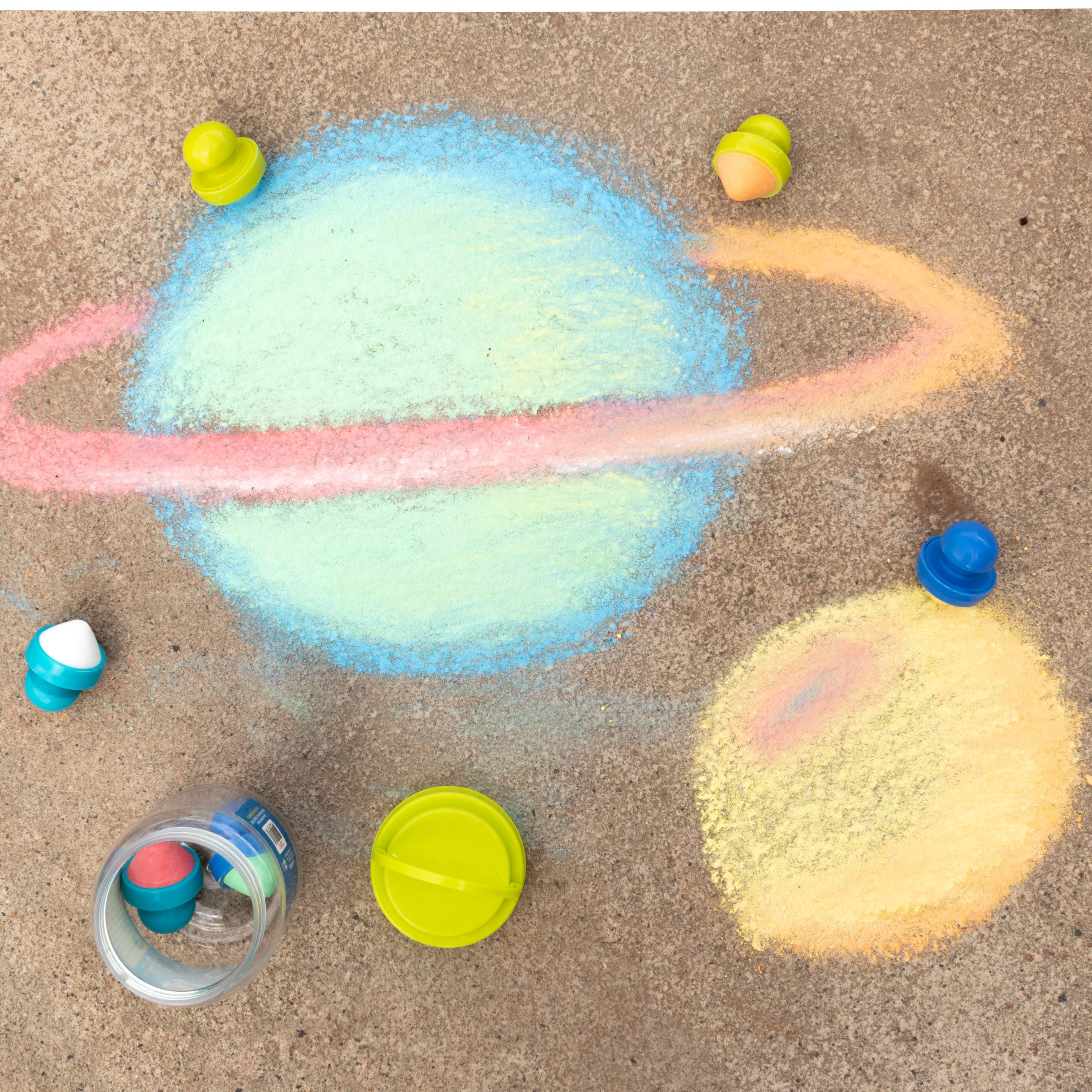 Easy Grip Chalk 6 Colors 18m+ NonToxic Toddler Sidewalk Chalk Easiest To