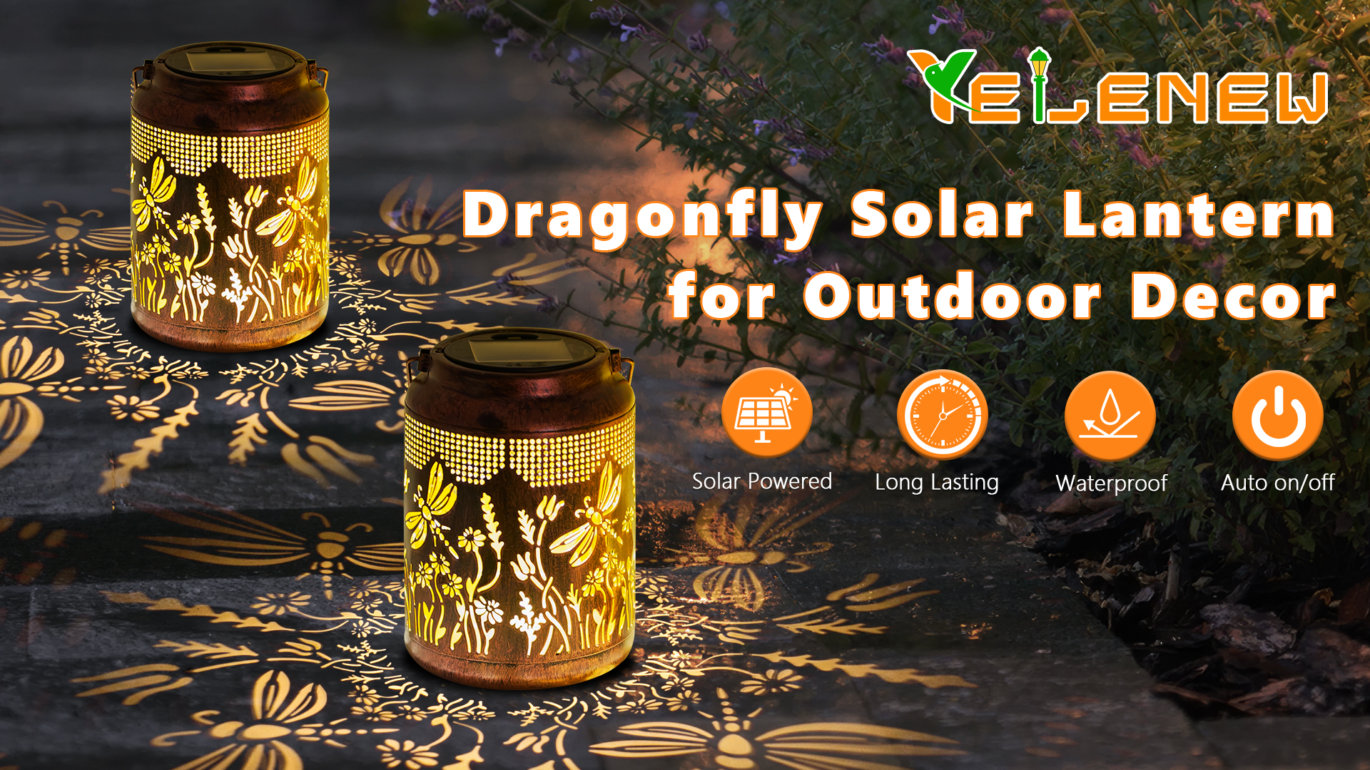 Lot De 2 Lampes Solaires LED Uniques En Forme De Libellule Pour Pelouse Changement De Couleur Decoration De Jardin 86251396