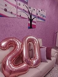Palloncino Numero 18 Oro Rosa Foil - Gigante Per Compleanni E Feste, Decorazione Festosa