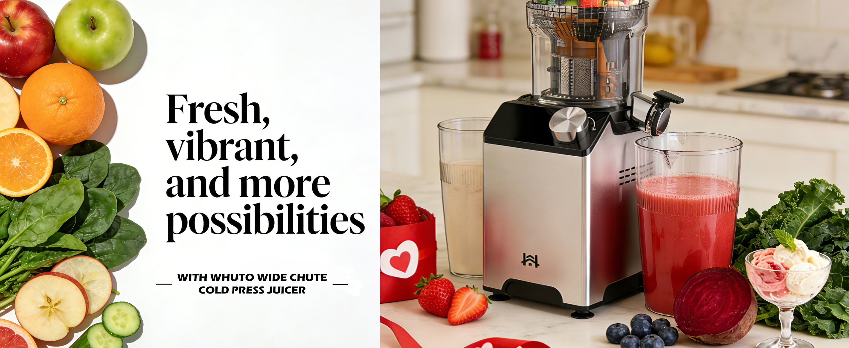 Amazon.com: WHUTO Cold Press Juicer, Wide Feed Chute Juicer