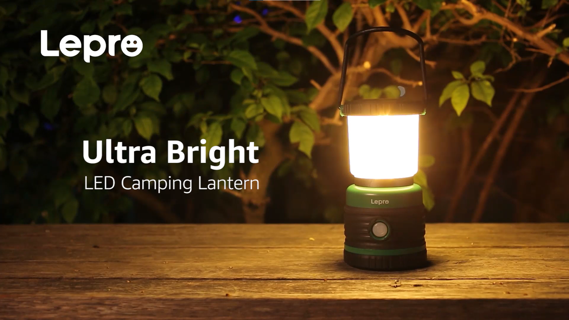 Lanterne Camping Lepro 1500lm - 4 Modes Lumière, Étanche IPX4 - Alimentation Piles D - Pour Randonnée Et Urgence