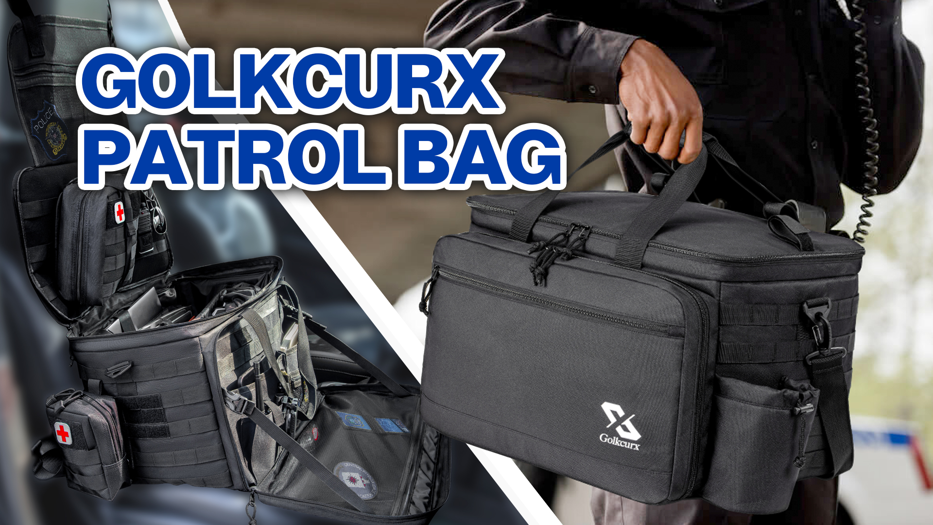 Golkcurx Patrol Bag for Law Enforcement Police Gear, Water