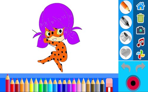 Glitter Coloring Book For GirlBug
