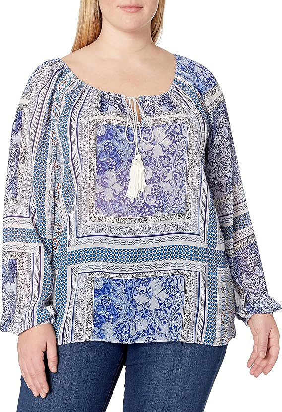 Plus size peasant tops amazon Clearance
