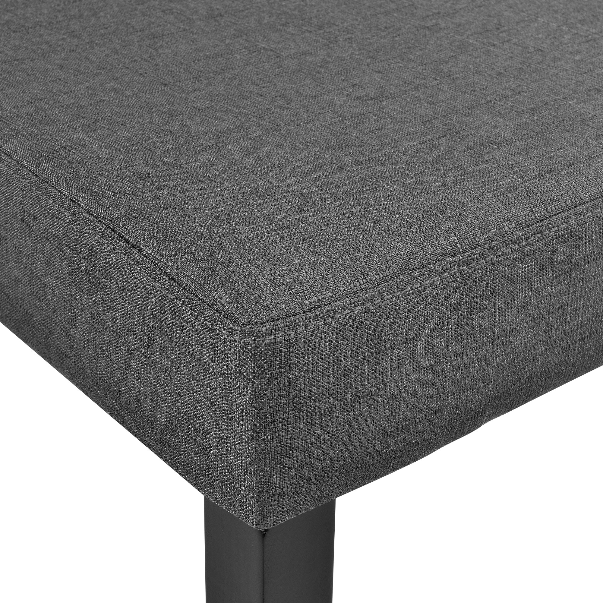 [en.casa] Conjunto de 6 Sillas de Comedor Hamburg Set de 6 Sillas de Cocina Elegantes y Acolchadas con Respaldo Alto Madera Tela 89 x 43 x 54 cm - Gris Oscuro
