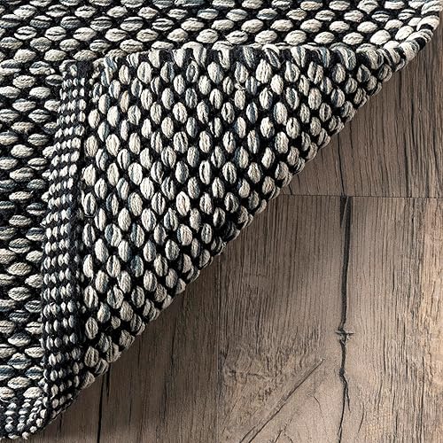 Miniatura 7 de nuLOOM - Alfombra de pasillo Wisniewski, tejida a mano, 2pies 6pulgadas x 8pies, color gris