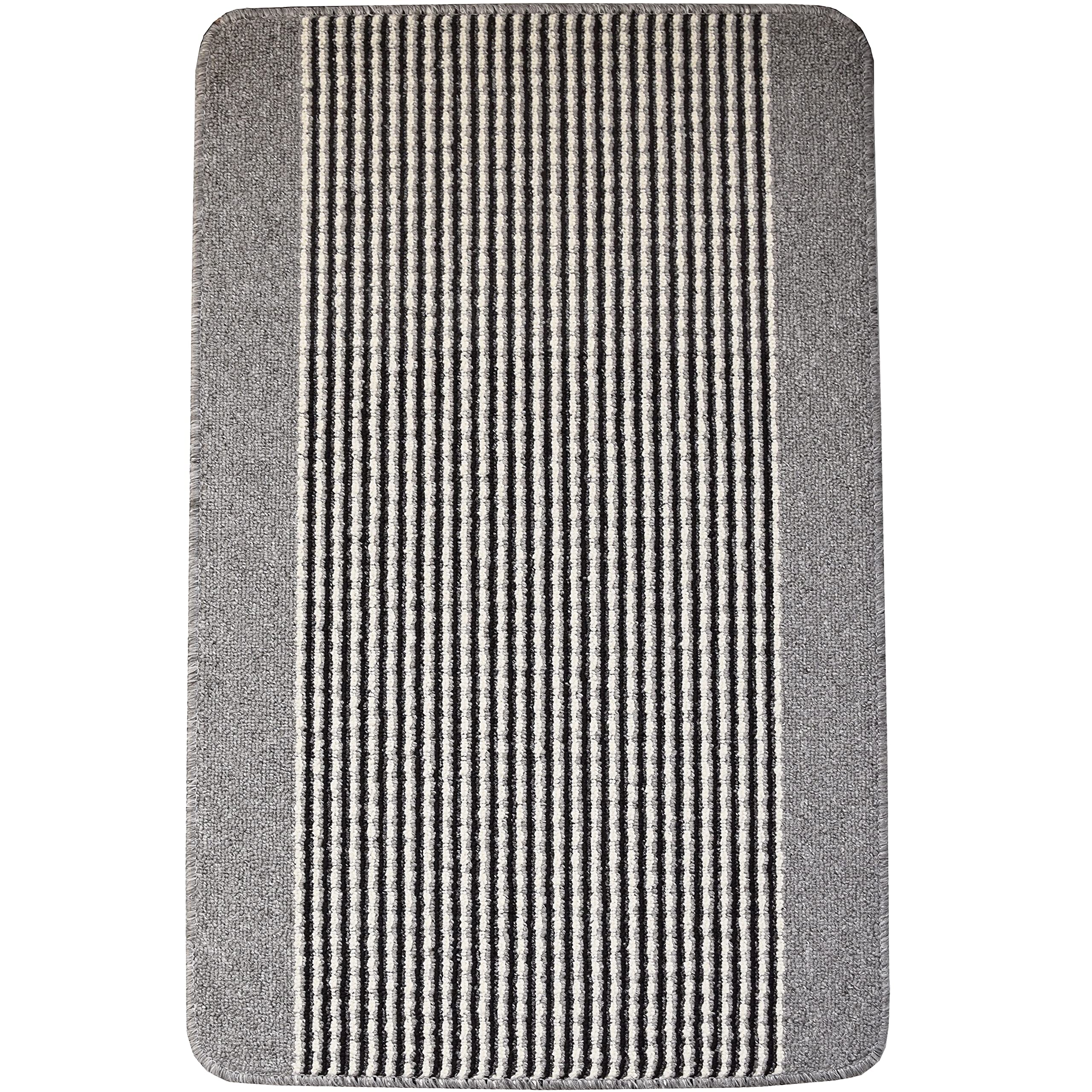 SrS Rugs Paris Range Kitchen Door Mat Hallway Runner Non Slip Washable Multi Colours Rug (57cm x 100cm, Grey)