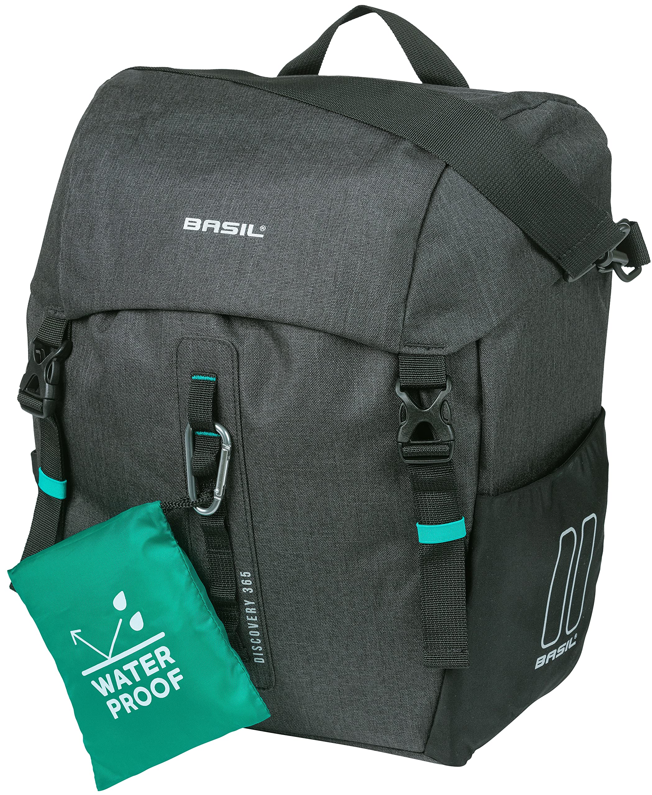 Basil Discovery - Einzelfahrradtasche - Wasserabweisendes Polyester - Fahrradtaschen für Gepäckträger