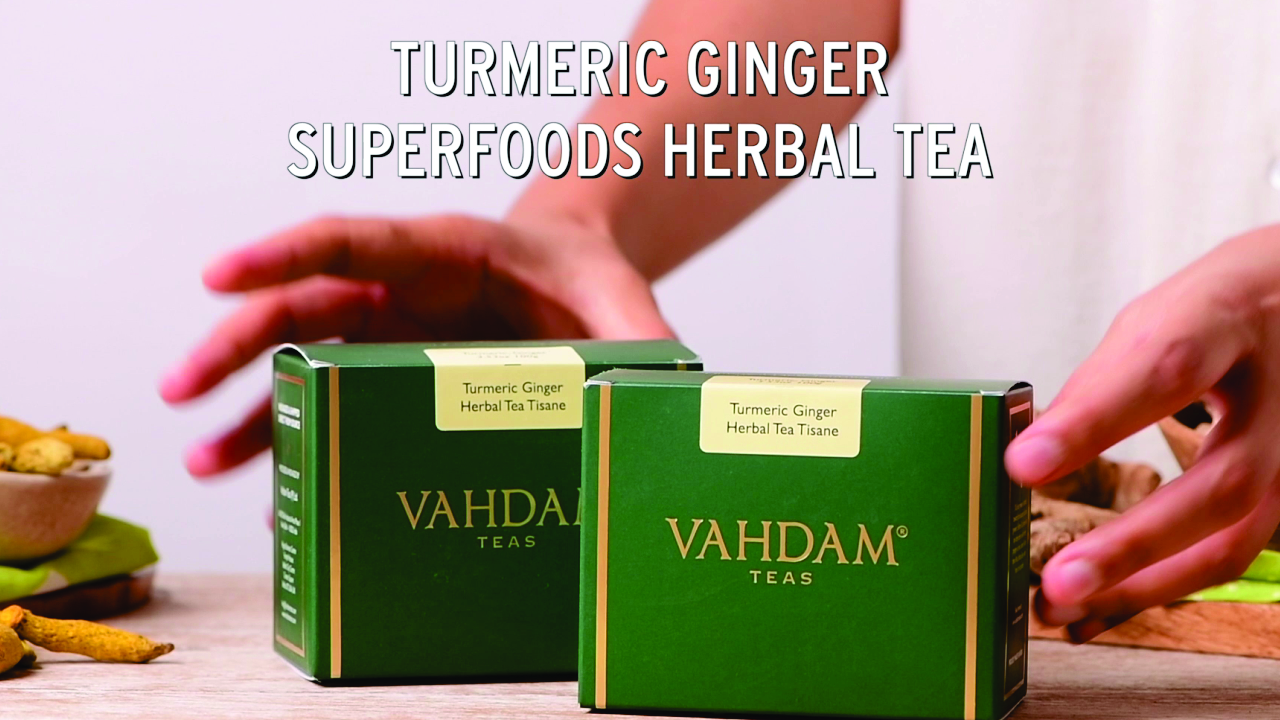 VAHDAM, Kurkuma Ingwer Kräutertee Tisane (100g) 100% Natürliche Zutaten | Kurkuma Tee Und Ingwer Tee | Als HeiÃ- Oder Eistee Aufbrühen | Loser Tee – Bild 8