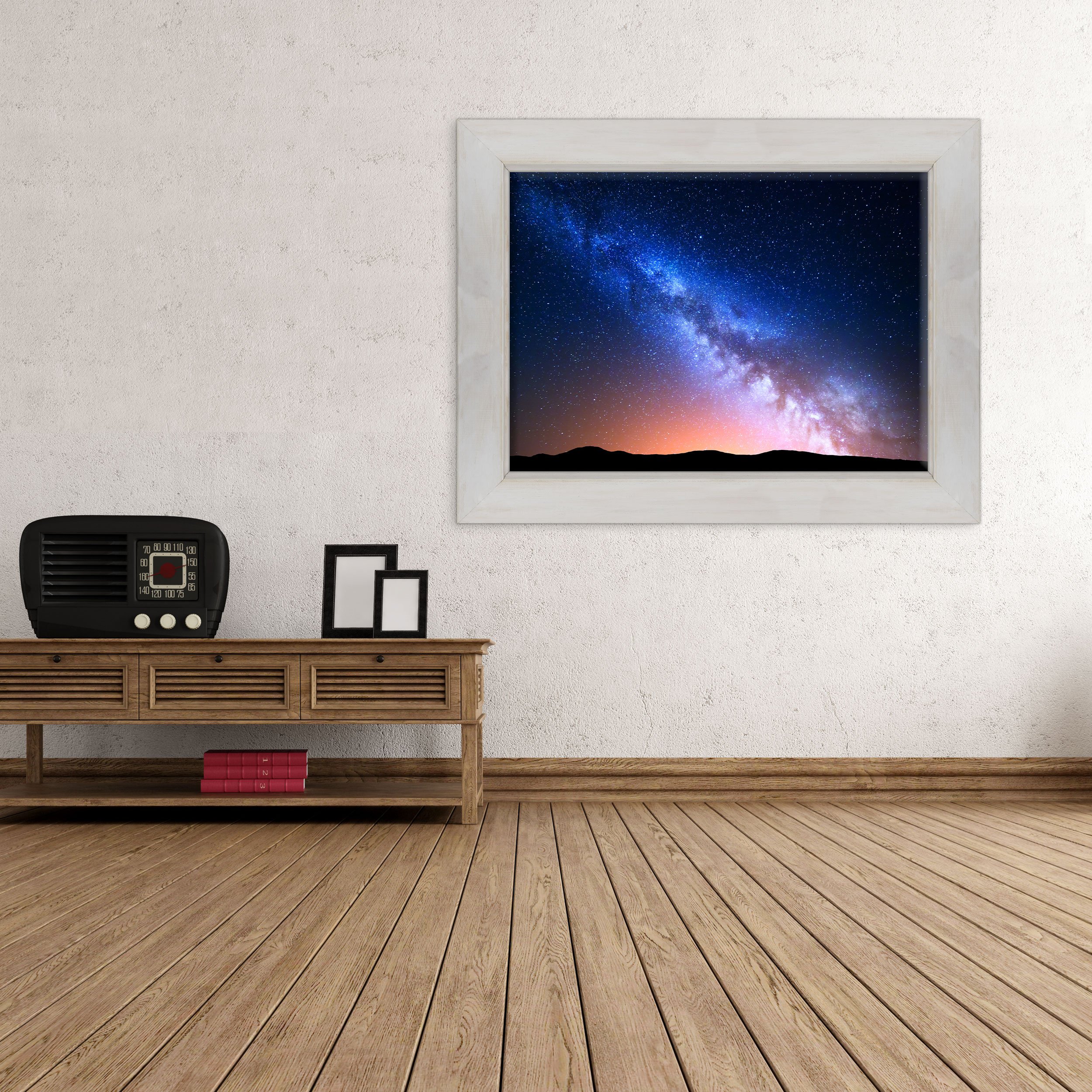 Cuadro sobre lienzo Canvas – ConKrea – Listo para colgar – Universo – Espacio – Estrellas y Nebulose – Via Lattea planetas
