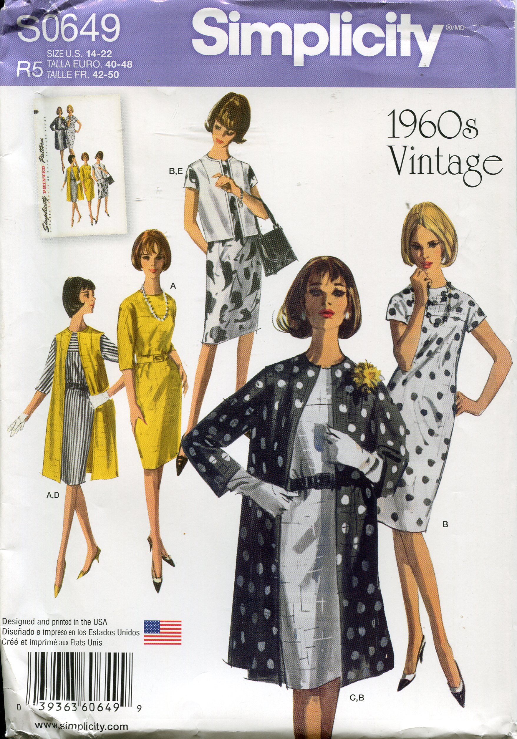 Robe et gilet vintage 1960 avec le patron Simplicity S0649 pour créer votre look rétro chic