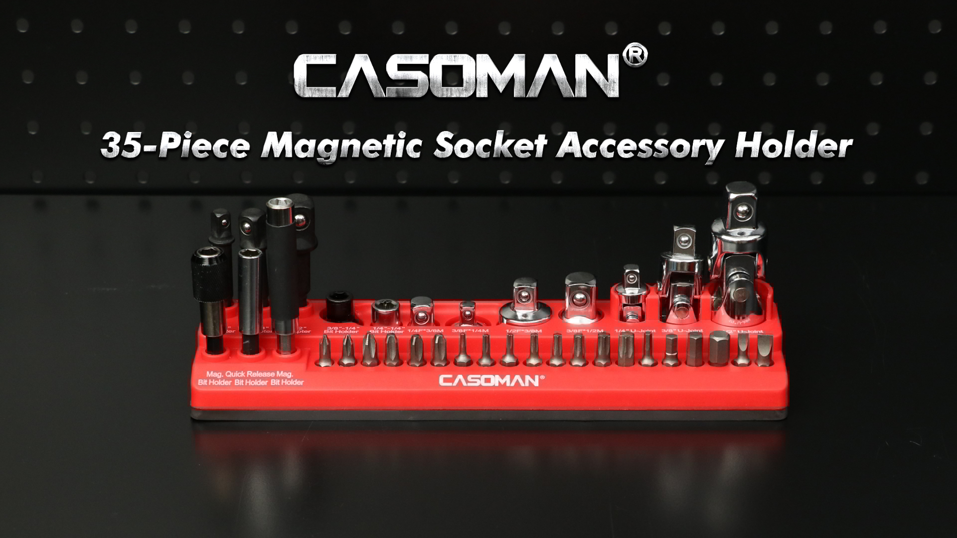 小物 CIMAN CASOMAN 35-Piece Magnetic Socket Accessory Holder, Magnetic