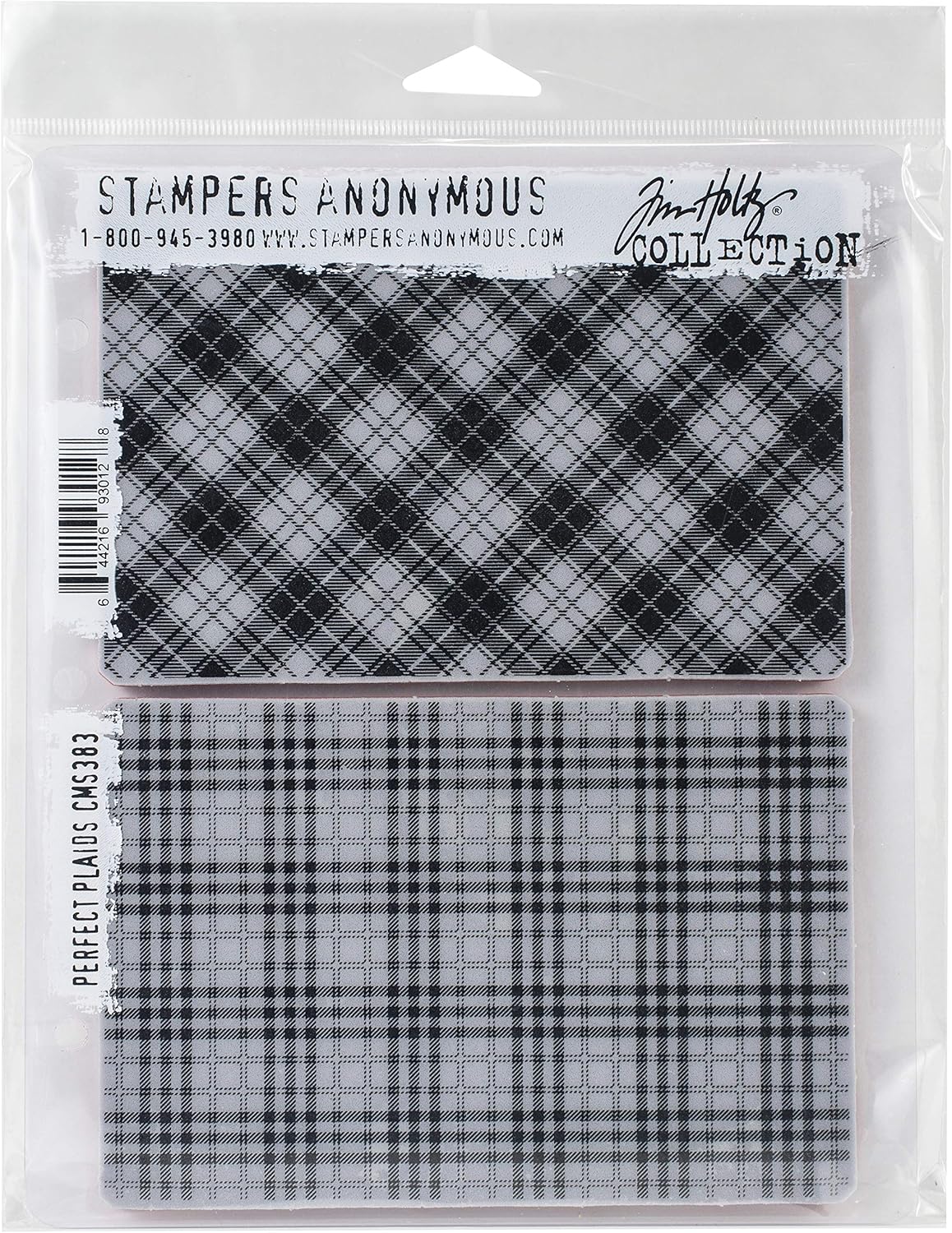 Tim Holtz - Stampers Anon Cling RBBR Stamp Set PFCT, Perfect Plaid
