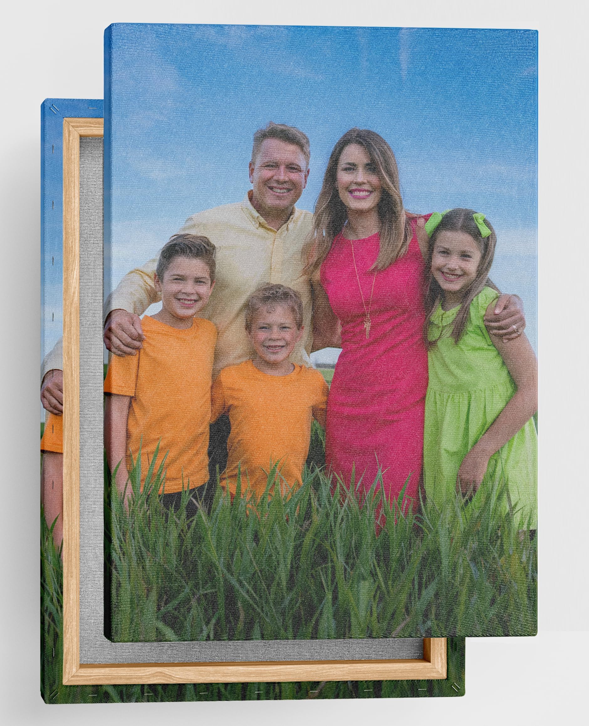 Personalised A2 Canvas Photo Prints Professional Family Portrait Wedding Anniversary Pets Home Office Dรฉcor Gallery Wrapped Perfect for Home Pictures, Decor Gifts 41cmx61cm 16''x24''
