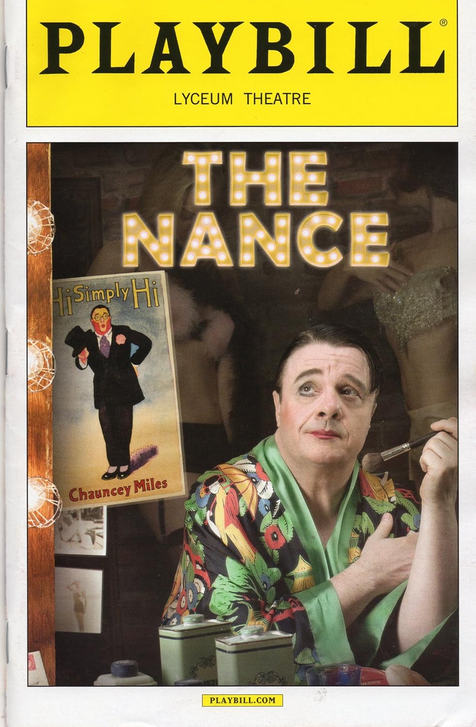 The Nance Playbill for the Original Broadway Production Starring Nathan Lane - Lyceum Theatre - August 2013