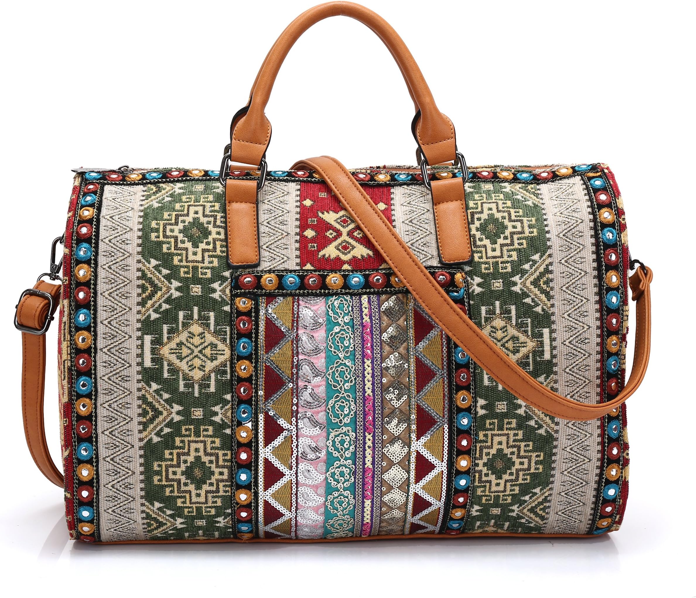 Carry on weekender or general purpose ethnic Bag Travel Duffel Tote
