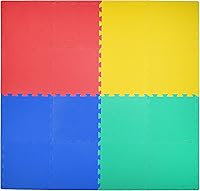 Vista 2 de KC Cubs Suave y seguro, no tóxico, para niños, rompecabezas multicolor entrelazado para ejercicio, tapete de espuma EVA para el suelo