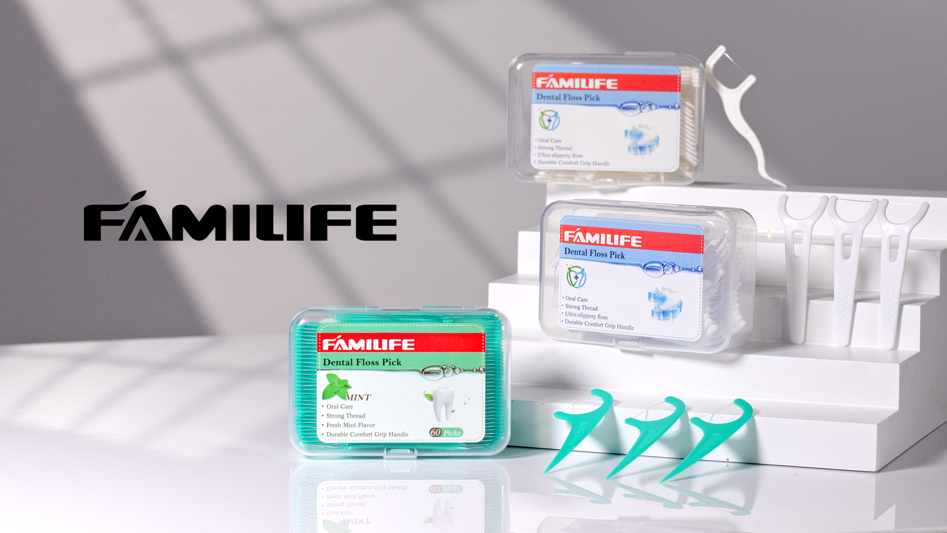 Amazon.com : FAMILIFE Dental Floss Picks, Double Line Flossers 200