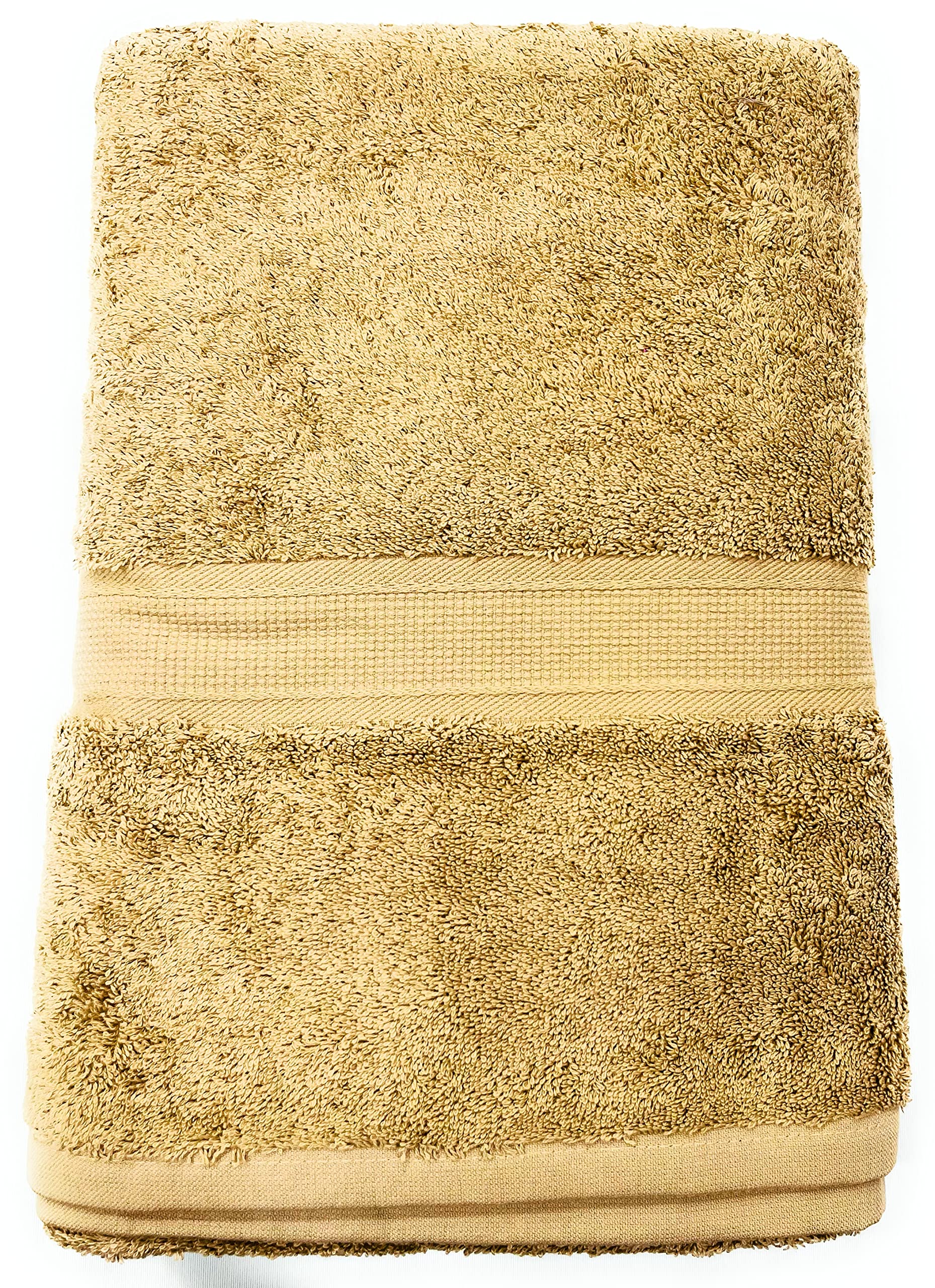 Bombay Dyeing Santino Premium Large Bath Towel - 100% Cotton, 550 GSM, Flax (75x150 cm)-image-32