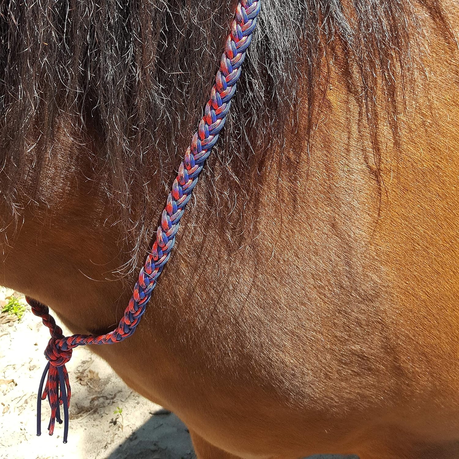 Bridleless Liberty Neck Rope Braided Horse Tack of Paracord Handmade KatzHorseWear in Neon Yellow/Hot Pink KatzHorseWear