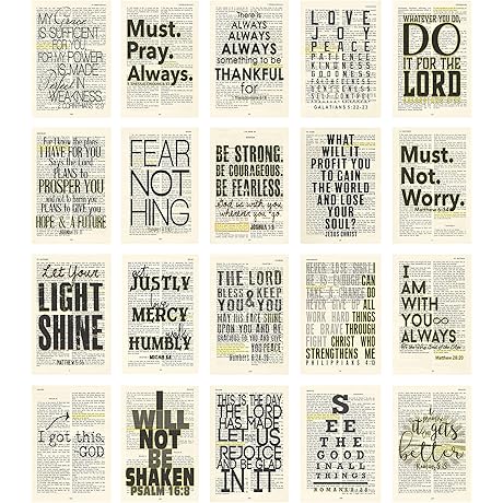 Christian Gift Wall Decor - 4x6 Photos Bible Page Verse Collage Kit