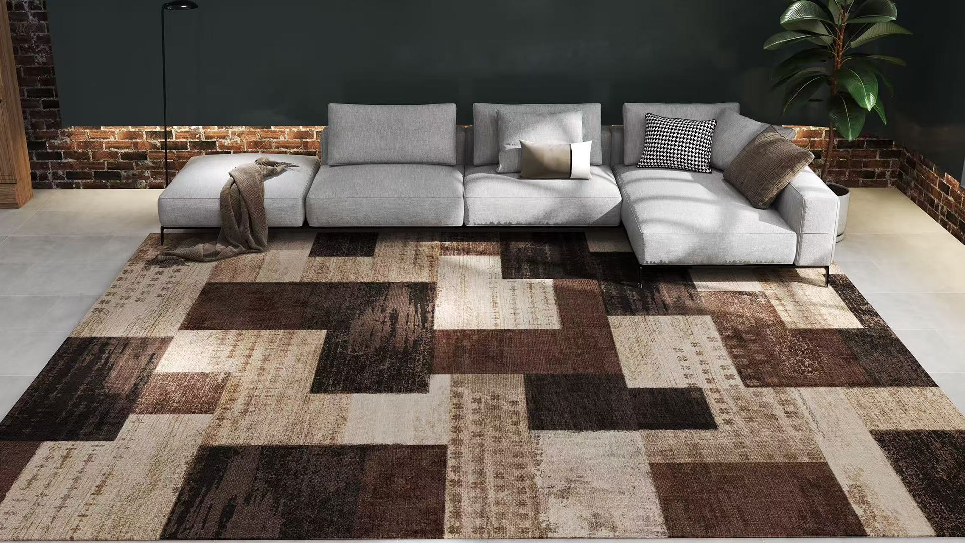 Amazon.com: QDUIDU Modern Geometric Patchwork Indoor Area Rug for