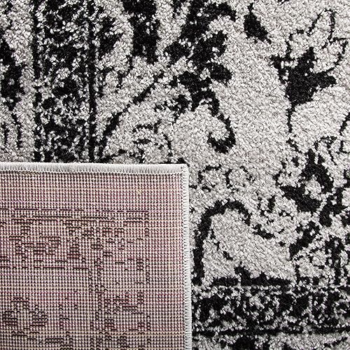 Miniatura 68 de Safavieh colección Adirondack - Alfombra de área, 8 x 10 pies, gris pizarra y marfil, diseño oriental desgastado, no desprende pelusa, fácil