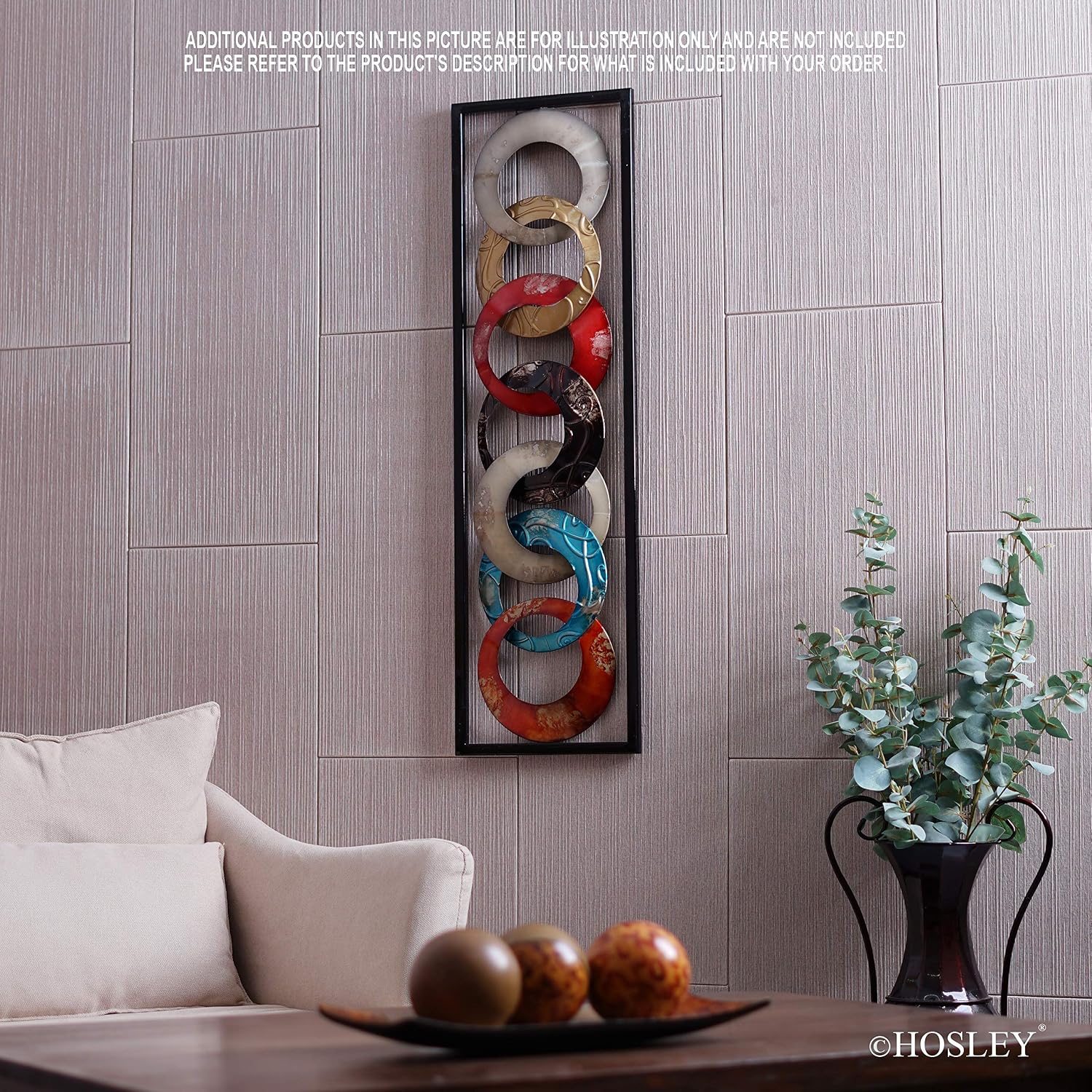 Hosley Metal Wall Décor 35" High. Ideal Gift for Home, Weddings, Party, Spa, Meditation, Home Office, Dorm O4