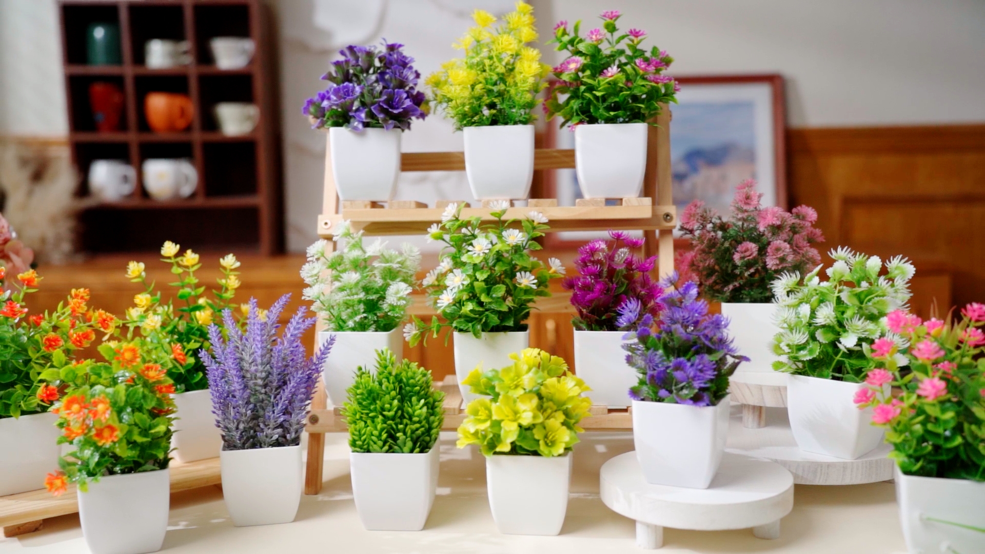 Amazon.com: Cindeer 16 Pcs Small Fake Plants Artificial Potted Plants Faux  House Plant Mini Pot Plastic Flowers for Indoor Outdoor Home Kitchen Office  Desktop Wedding Decor : Home & Kitchen