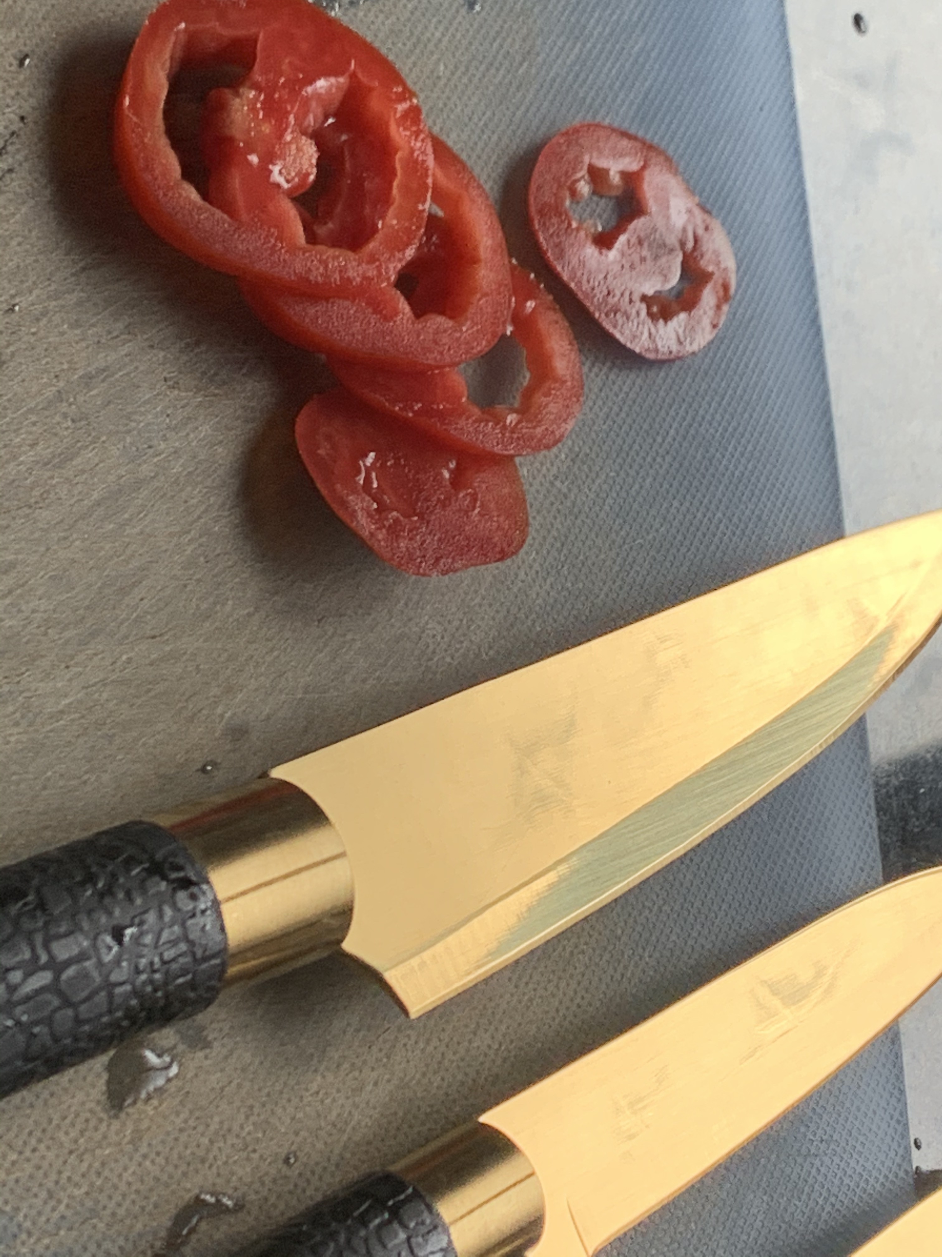 Buy Lacuzini Royal Stainless Steel Gold Finish 3Pcs Knife Set (Gold