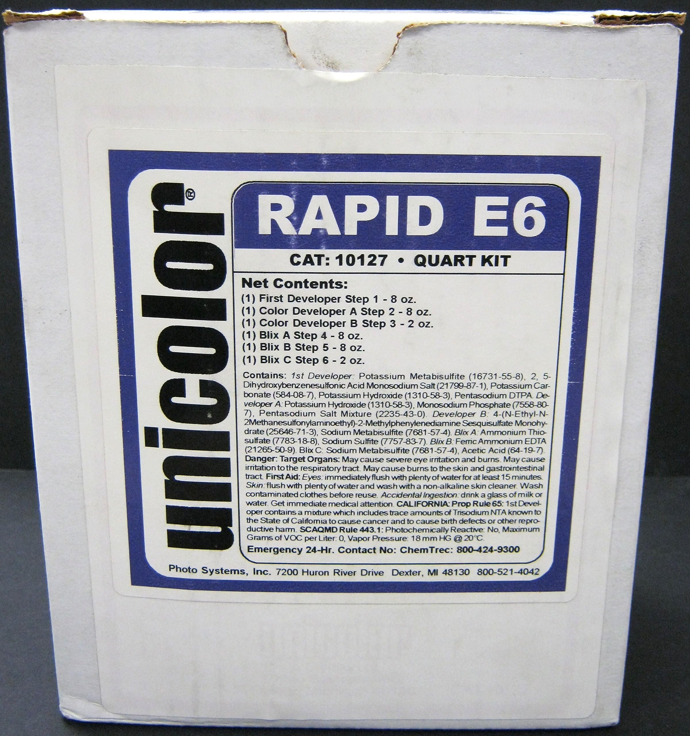 Ultrafine Unicolor E-6 Film Rapid Developing Kit 1 Quart