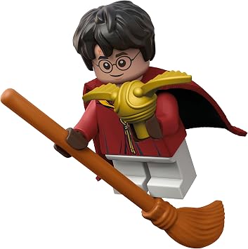 Hallmark Keepsake Christmas Ornament 2023, Quidditch Seeker Harry Potter LEGO Minifigure, Gifts for Harry Potter Fans
