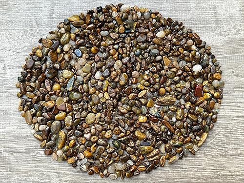 Miniatura 2 de GAF TREASURES Venta al por mayor Natural Semi Tumbled Gemstone Chips, Mini Cristales Triturados, Chips de Cristal Sin Perforar (Pietersita, 1 Libra)