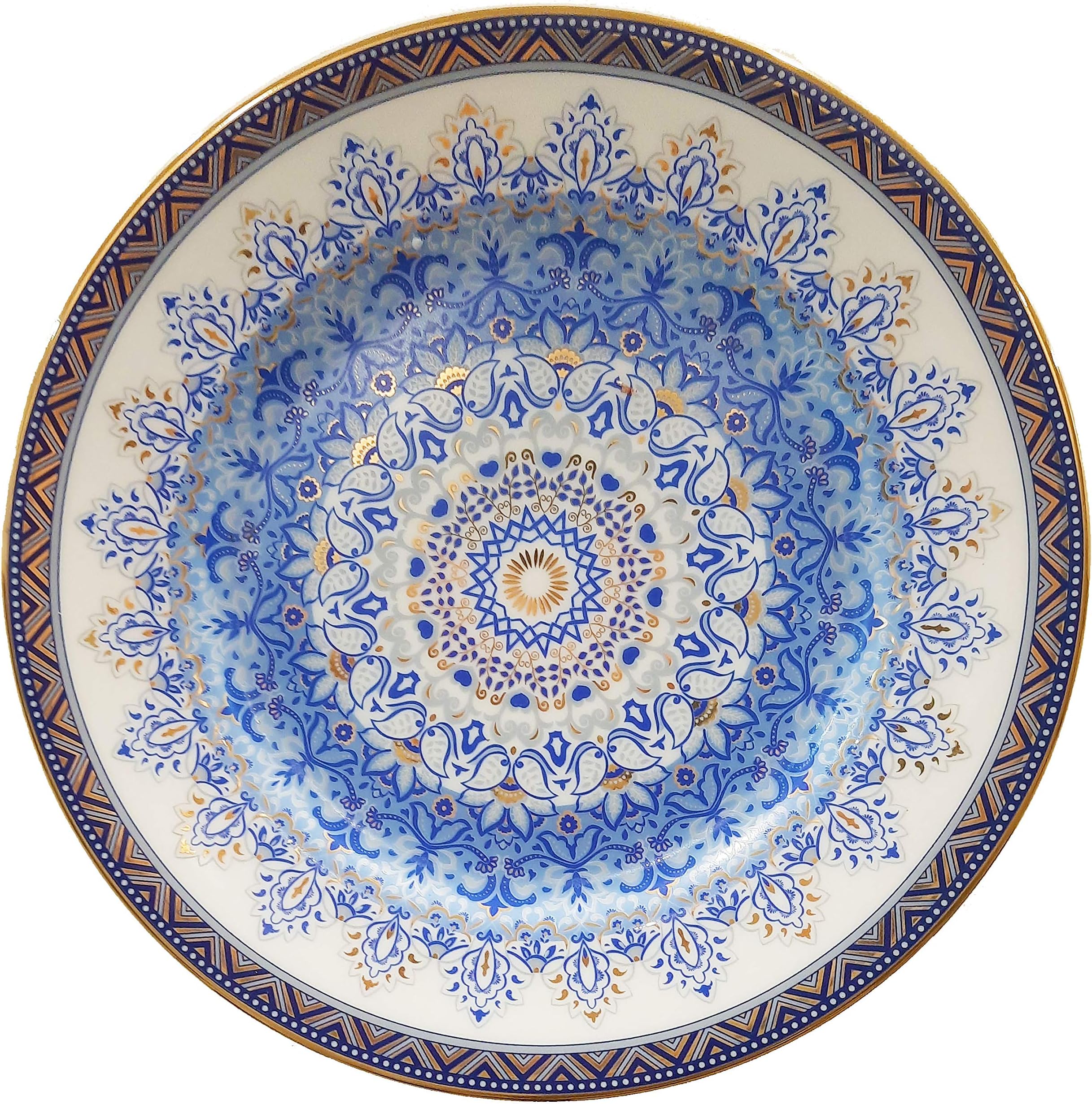 Real Art Wall Hanging Ceramic Plates 11" - 1 Pc 24k Gold Printing