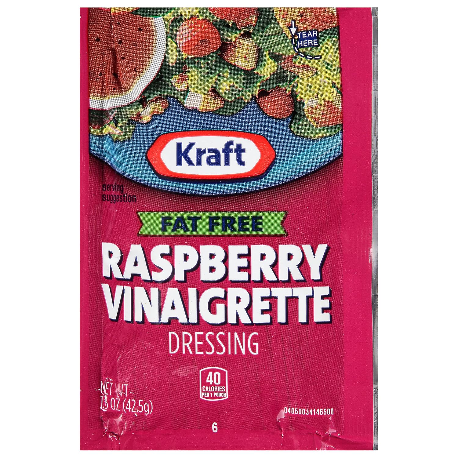 Kraft Raspberry Vinaigrette Fat Free Single Serve Salad Dressing (60 ct Pack, 1.5