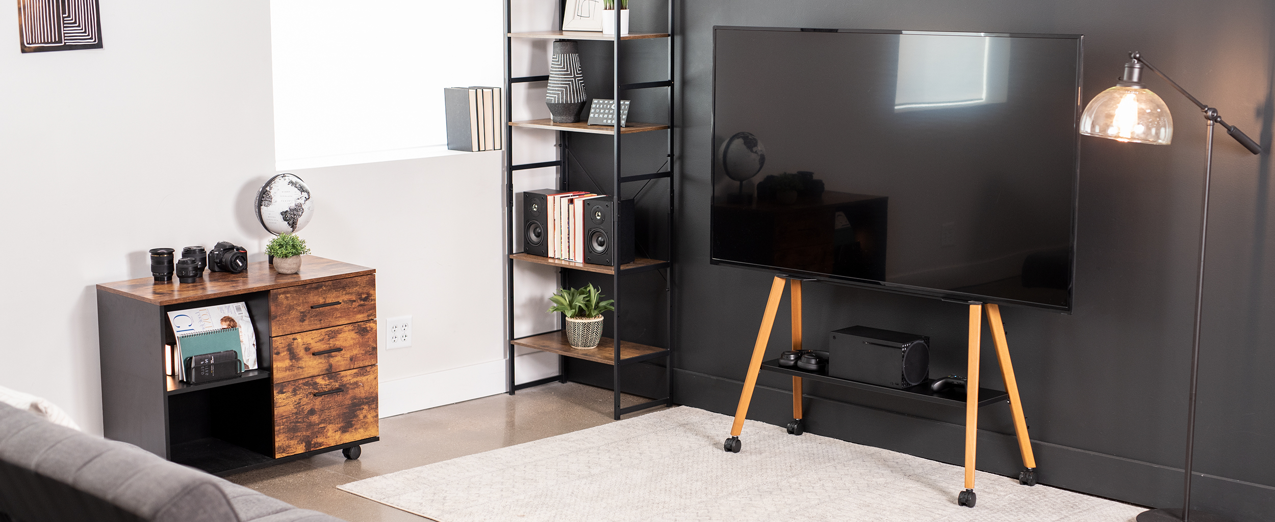 Amazon.com: VIVO Rolling Artistic 43 to 75 inch LED LCD Screen