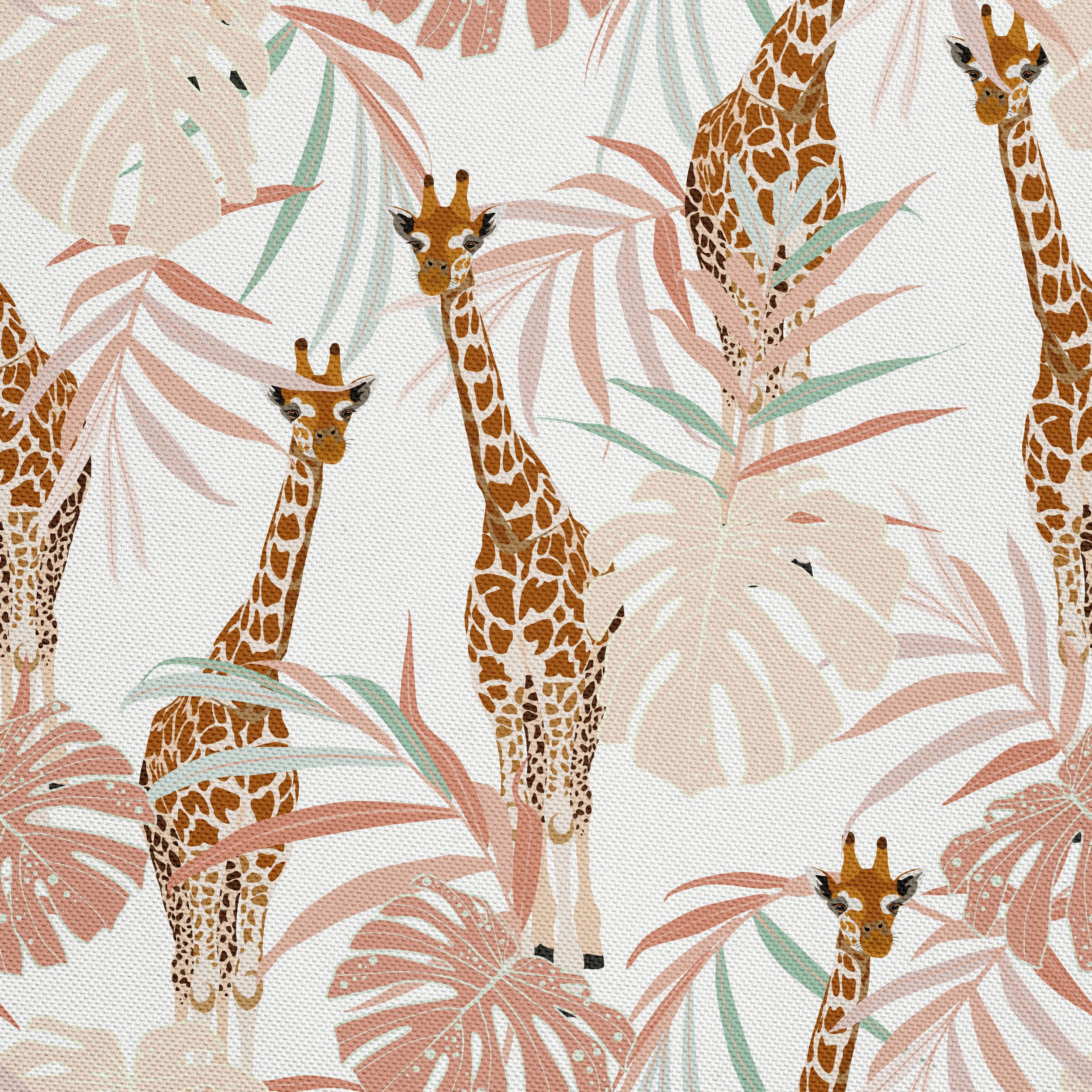 HEKO PANELS Oxford Fabric by Metre for Sewing Canvas Polyester Sewing Fabrics Decorative Material Water-Resistant Waterproof Non Transparent Giraffes 1 Meter 155 x 100 cm 5 x 3 ft