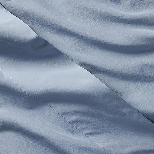 Miniatura 4 de Brooklinen Juego de sábanas de 4 piezas con núcleo de algodón orgánico, 100% algodón orgánico certificado GOTS, tamaño Queen en azul marino, 1