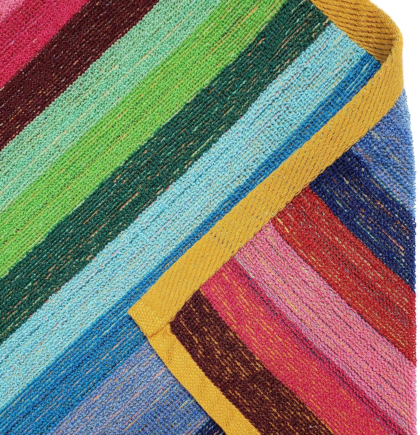 Kaufman Colored Classic Multi-Color Stripe Towel - Oversized Towels for Beach & Pool - Soft & Absorbent Towels for Versatile Use - Large Cotton Towel for Adults & Kids 30" x 60" - 6 Pack (Old Version) - Image 3