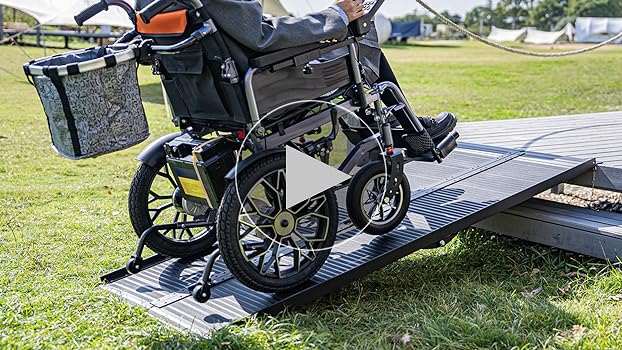 Amazon.com: WHALEMOTOR Black Portable Wheelchair Ramp, 2FT