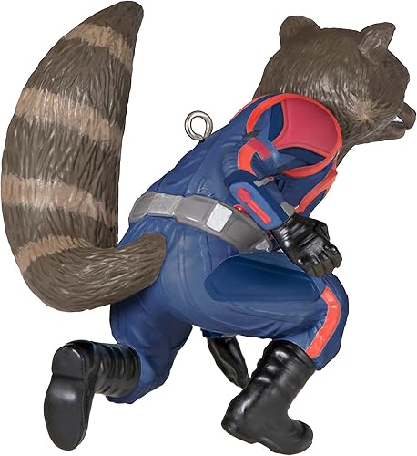 Miniatura 2 de Hallmark Keepsake Adorno de Navidad 2023, Marvel Studios Guardianes de la Galaxia Vol. 3 Cohete, regalos de superhéroes