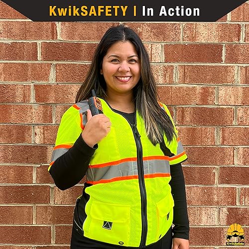 Miniatura 7 de KwikSafety - Charlotte, NC - Chaleco de seguridad de clase 3 para hombre y mujer, PPE, alta visibilidad, reflectante, ANSI, OSHA
