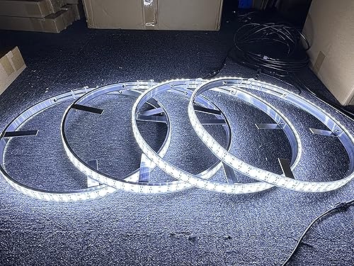 Miniatura 2 de SDO Super brillante 17.5 pulgadas triple fila 1008Leds blanco puro LED iluminada anillo de rueda interruptor de luzcontrol remoto Ctrl de alta