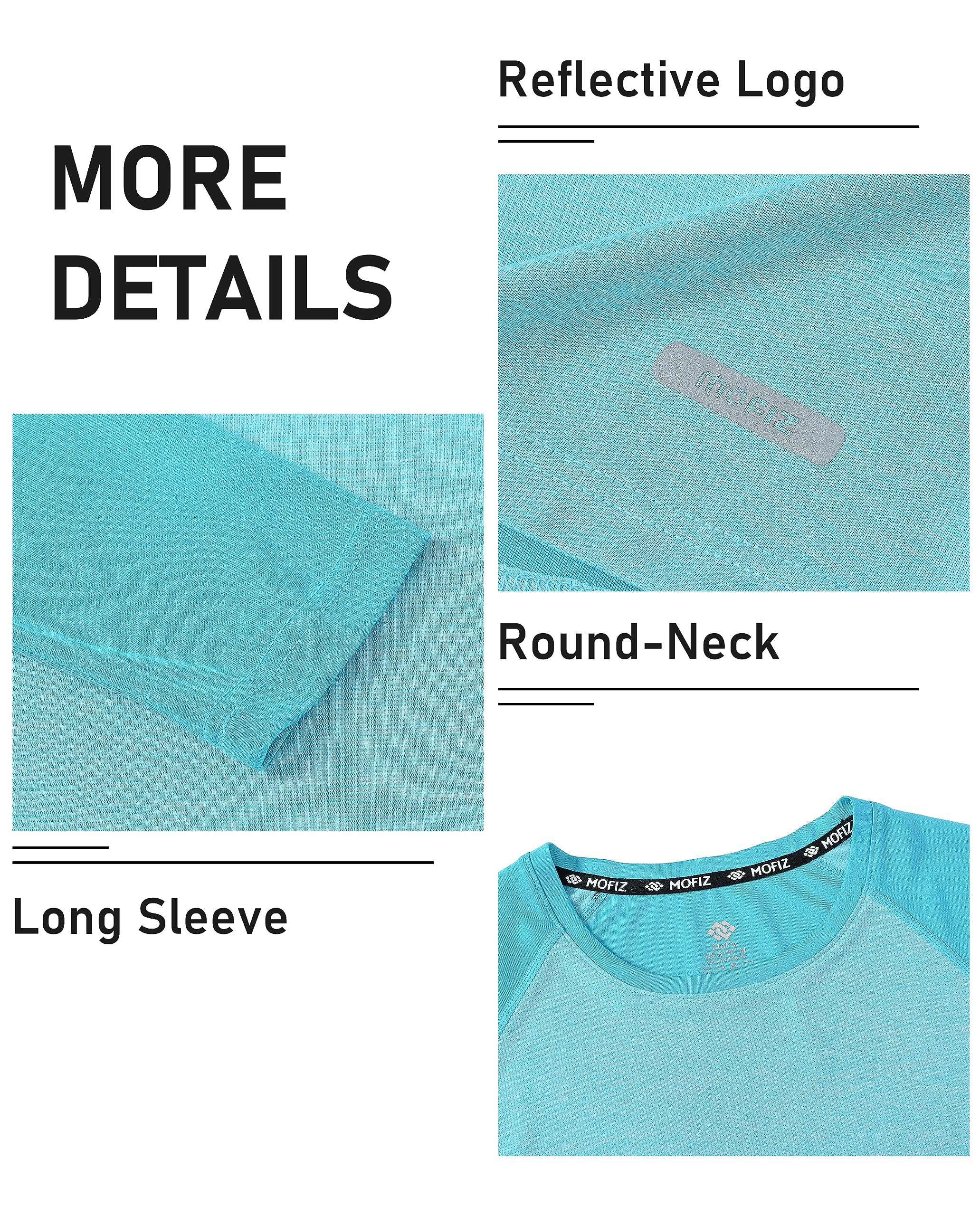 Camiseta de Manga Larga para Mujer, Protección Solar UPF 50+ UV Camisa, Top de Gimnasia, Long-Sleeve Shirt, Secado rápido