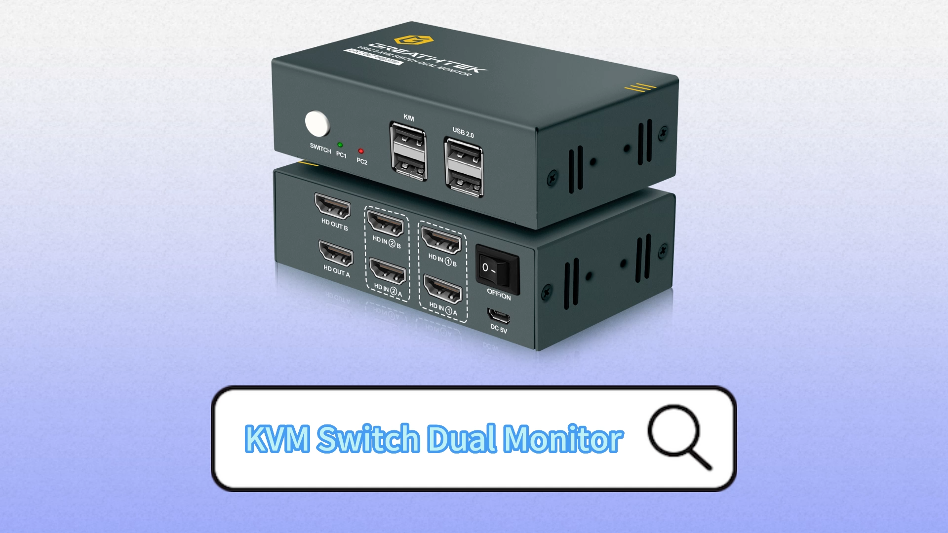 Switch KVM HDMI 4 Porte USB 3.0 | 4 PC A 1 Monitor | 4K@60Hz | EDID Simulato | Condivisione Tastiera, Mouse, Stampante | Con Telecomando E Cavi | Per Ufficio, Gaming, Casa