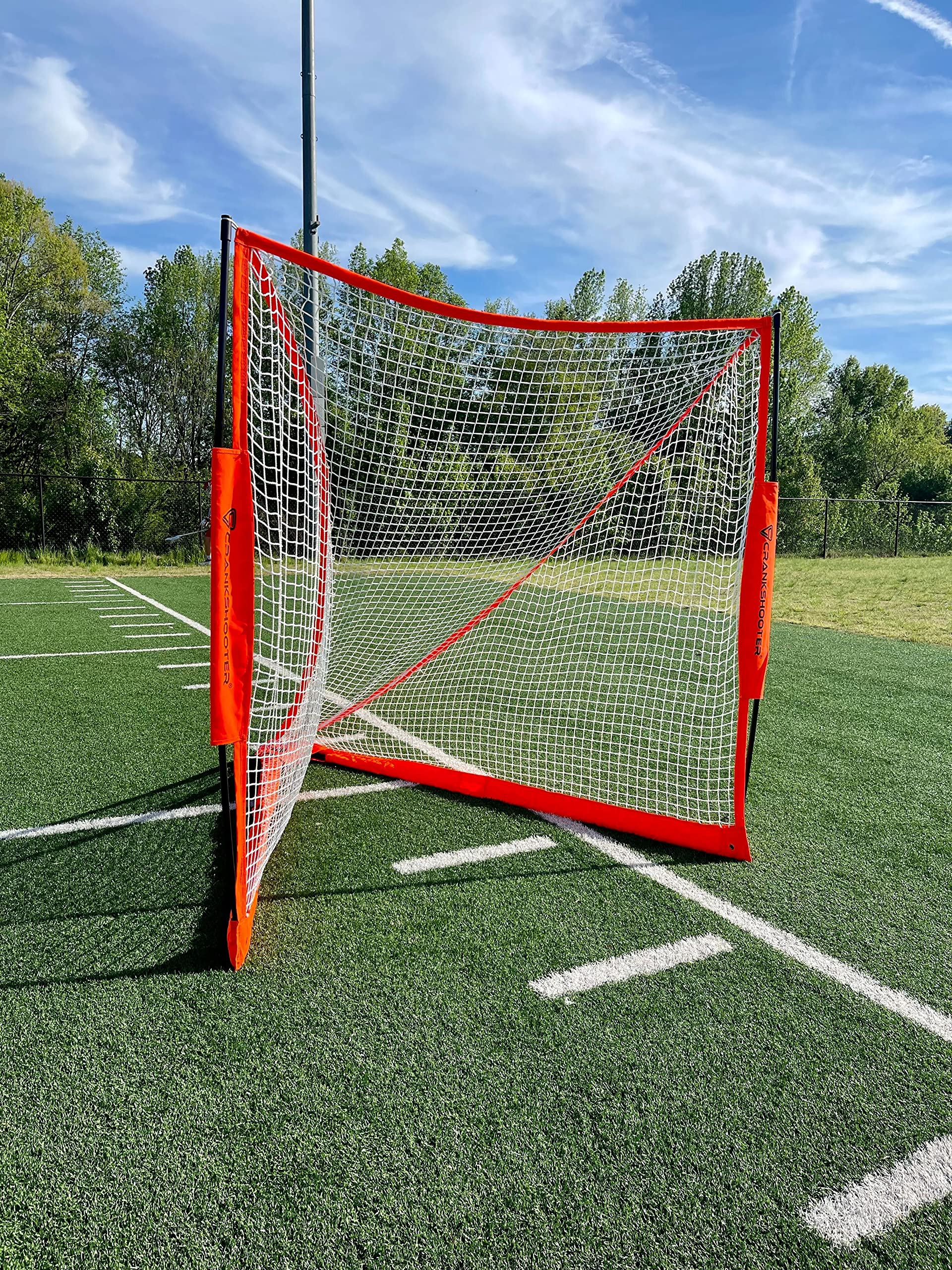 Crankshooter® Portable, Foldable Lacrosse Goal. Two Sizes: 6'X 6' or 4'X 4' Put Up & Take Down in Seconds (4' x 4')